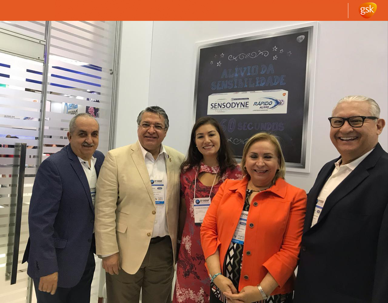 Visita al Stand de GSK, dentro del 37º Congreso Internacional de Odontología Sao Paulo, Brasil